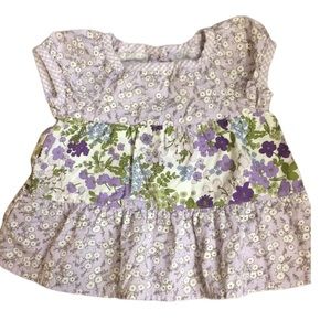 Gymboree lavender floral pattern baby dress